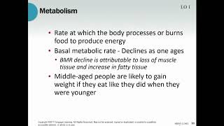 Ch 15  Middle Adulthood--Physical & Cognitive Development