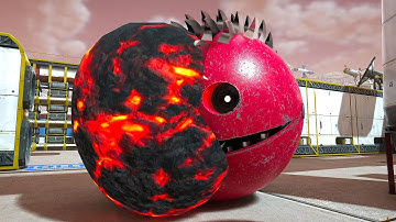 Pacman, Gladiator Robot, and Flying Robot Fight to Survive in a Futuristic Robot Challenge