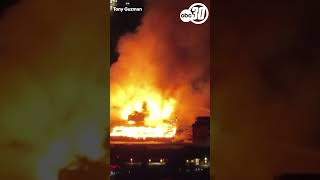 Crews battling massive fire at Visalia apartment complex