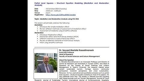 Mediation and ModerationAnalysis using PLS-SEM - Taylor