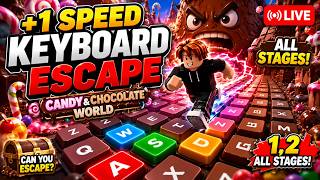 🔴 LIVE | Can I Reach MAX Keyboard Speed 😱 | Roblox +1 Speed Keyboard  #robloxlive