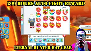 206 Hours Auto Fight Reward Eternal Hunter Hat Gear - Weapon Fighting Simulator ROBLOX INDONESIA