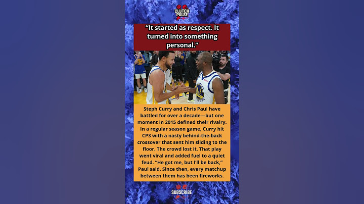 When Steph Curry and Chris Paul’s Rivalry Exploded #football