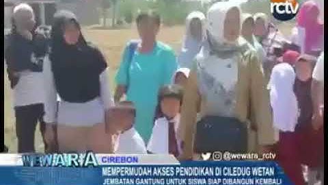 Anak SD di Ciledug kabupaten Cirebon akan segera memiliki jembatan gantung
