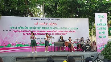 Thcs Hà Huy Tập - diễn văn nghệ tại Lễ phát động tuần lễ hưởng ứng học tập suốt đời