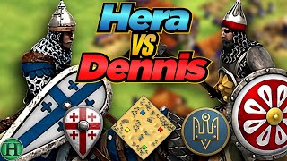 Georgians vs Slavs | 1v1 Arabia | vs Dennis | AoE2