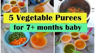 5 mixed-vegetable purees for 7+ months baby ( stage 2 - homemade
babyfoodrecipes) | 7 food recipes how much to serve: may eat around
1/4 c...