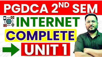📚PGDCA 2ND SEM INTERNET UNIT 1 COMPLETE | #pgdca #internet #tomarsir