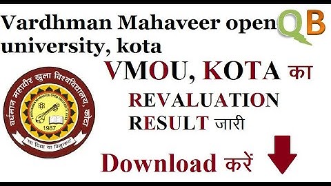 VMOU KOTA REVALUATION RESULT DECLARED | vmou kota revaluation result | vmou kota 2020 result |