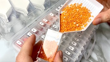 Diamond painting organization ASMR (part 3) Craft-Ease ✧ no talking 30 minutes relaxing sounds