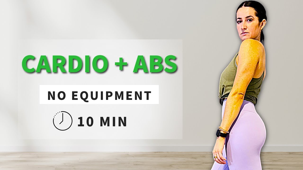 10 Minute Cardio & Abs HIIT | No Equipment, Apartment Friendly Fat Burning Core