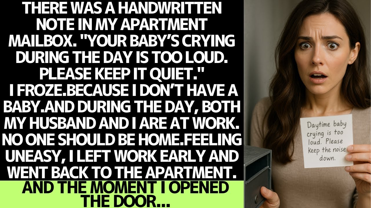 Someone complained about a crying baby in my apartment… but I don't have a baby.