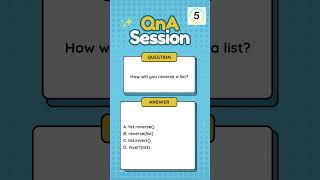 How to Reverse a List in Python 🔄 | Python Interview Question #Shorts