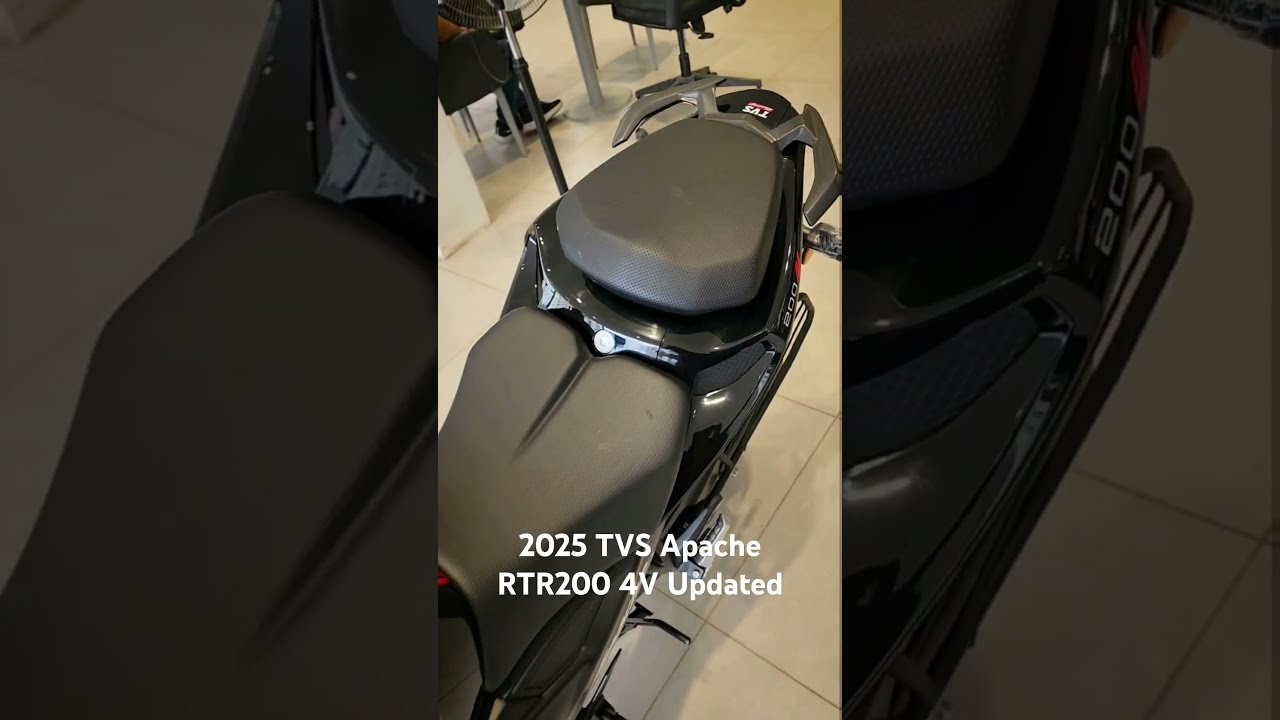 2025 TVS Apache RTR200 4V Updated Model Black Colour 