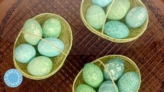 Egg Dyeing with Lace - Martha Stewart