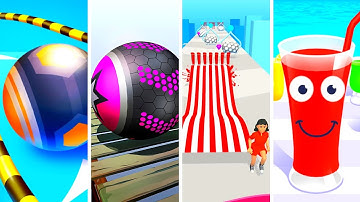 Action Balls vs Rollance vs Flag Painters vs Juice Run - All level gameplay Android, IOS