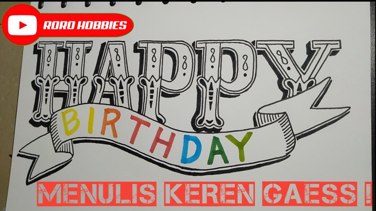 Cara membuat tulisan keren  happy birthday YouTube