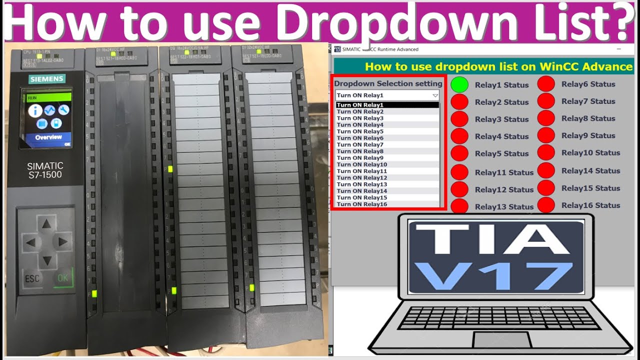 How to use Dropdown List on TIA Portal V17 with WinCC Advance?