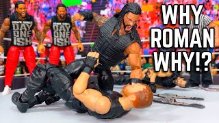 THE SHIELD IMPLODES! Shield vs Usos Hardcore Tag Team Championship Action Figure Match!