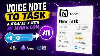 Make.com Notion Automation: Voice Notes to Structured Tasks (FREE)