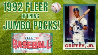 1992 Fleer Baseball Cards - Pack Rip - Jumbo Packs - Ken Griffey Jr.!
