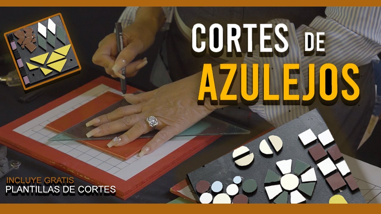 Como cortar Azulejos para Mosaiquismo  ✅ Incluye Plantillas