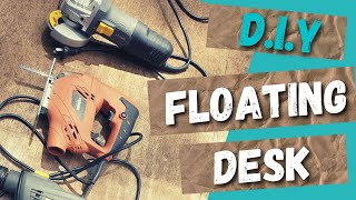 DIY FLOATING DESK | BY HUBBY| MY WORK STATION | SPACE-SAVING IDEA #DIY #Organized