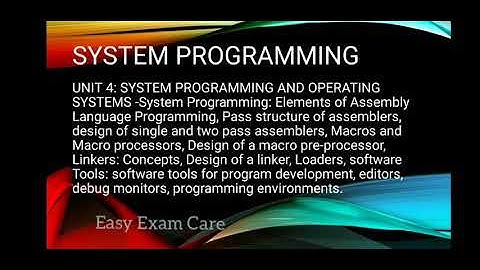 System software || system programming subject brief explanation with example program in tamil