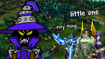 Veigar losing it when champions call him short