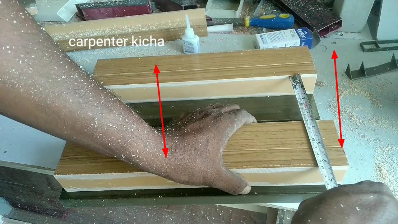 45 degree cutting tool making video.pvc door making YouTube