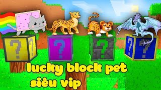 ONE VÀ NOOB YETI CHƠI MINI GAME LUCKY BLOCK PET XỊN NHẤT TRONG MINECRAFT