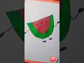 watermelon easy drawing 🍉🍉❤️ #art #shorts #viral #satisfyling