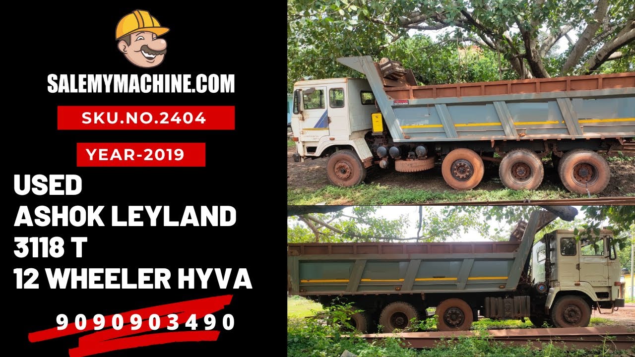 USED HYVA FOR SALE l USED ASHOK LEYLAND 3118 T, 12 WHEELER TRUCK FOR