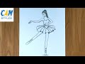 How to draw a dancing girl | dans eden kız çizim | Easy girl drawing