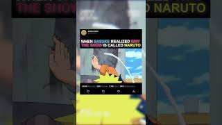 When Sasuke Realized Why The Show Is Called Naruto