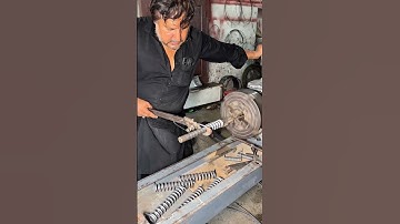 Wire Rolled into Spring – Vintage Lathe Skills #shorts