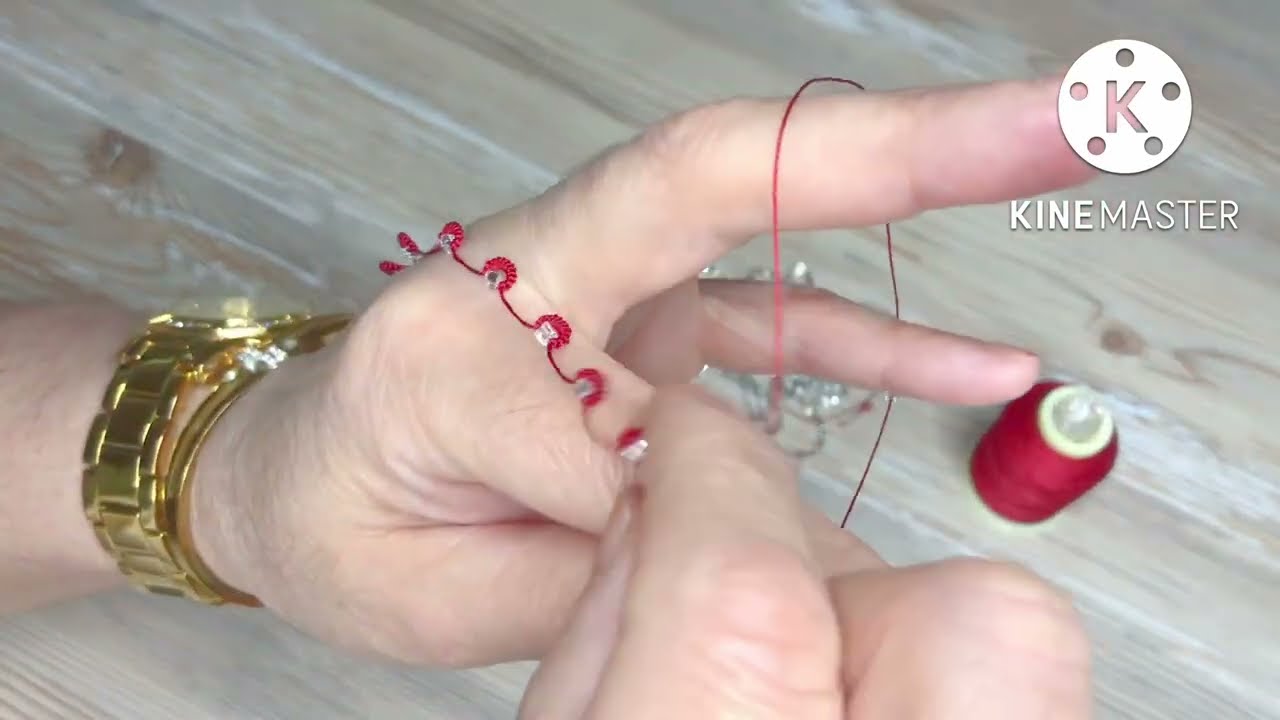 Bana ait çok güzel bi tasarım kırıstal boncuklu mekik oyası 🌸🧿🌸