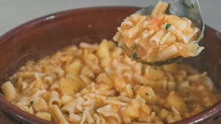 Italian Grandma makes pasta and potatos