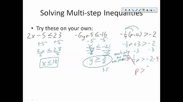 Chapter 5.3.2: Solving Multi Step Inequalities: Special cases