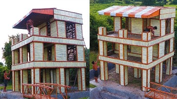 Build Creative Three Story Bamboo Resort House By Ancient Skills (part 4)