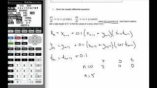 IB MAI HL - 12.05.0 Euler's Method Coupled DE - GDC