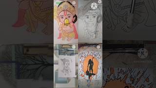 Shree Hanuman ? Ji drawing || how to draw Hanuman ? Ji drawing  youtubeshorts trending shortsfeed