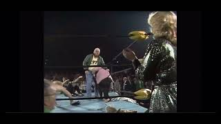 Midnight Express attacks Dusty Rhodes & BabyDoll 4-26-86