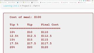 Javascript   Calculate tip from cost of meal