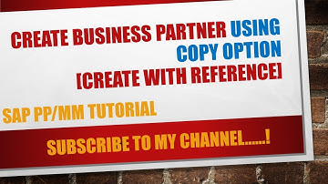 Create SAP Business Partner Using 