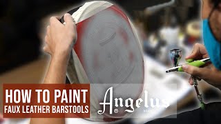 How to Paint a Faux Leather Barstool | Remove Sticky or Tacky Feeling