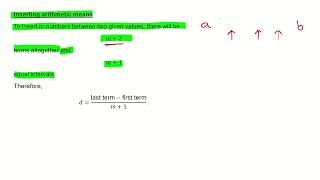 IB Sequences and Series Arithmetic Sequences Inserting Aritmetic Means