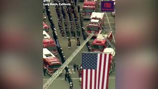 Thousands gather to remember slain California firefighter