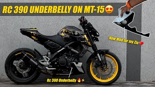 Rc 390 Underbelly installed on MT-15 💥|| How to Install RC 390 Underbelly on MT-15 🔧|| KK Vlogs155