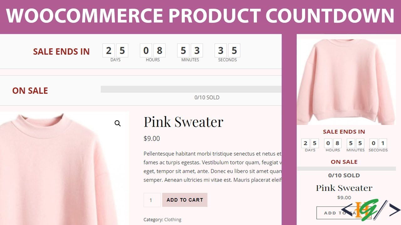 Countdown Timer for Product and Category Descriptions